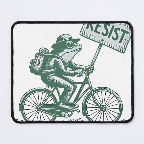 Item preview, Frog On Bike Resist Freedom Frog Portland designed and sold by SavannahCampbel.