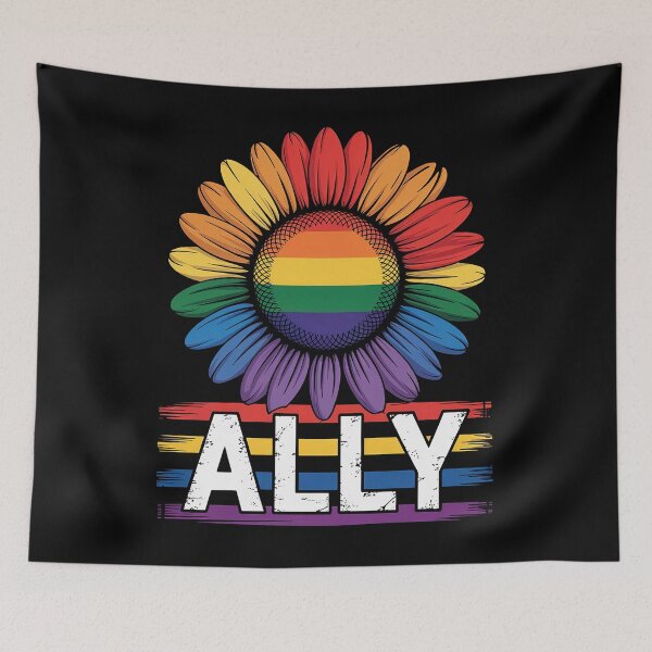 Item preview, LGBTQ Ally - for Gay Pride Month Sunflower Distressed designed and sold by DrewLeuschke.