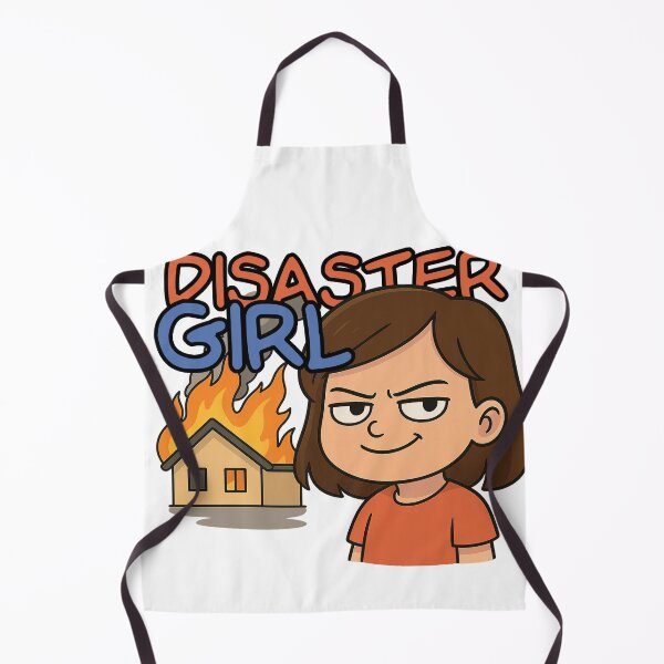 Item preview, Disaster Girl Meme Cartoon – Classic Viral Internet Art designed and sold by JMKPrintPress.