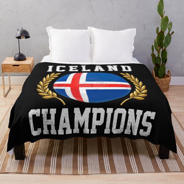 Item preview, SOCCER BALL FLAG CHAMPIONS - ICELAND - Fans and Teams for Men and Women T-shirt designed and sold by wallsandpatts.