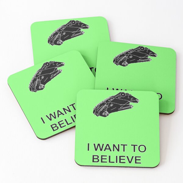 Item preview, I WANT TO BELIEVE - Millennium Falcon designed and sold by NerdHut.