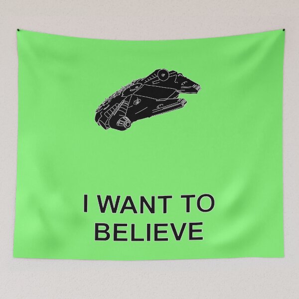 Item preview, I WANT TO BELIEVE - Millennium Falcon designed and sold by NerdHut.