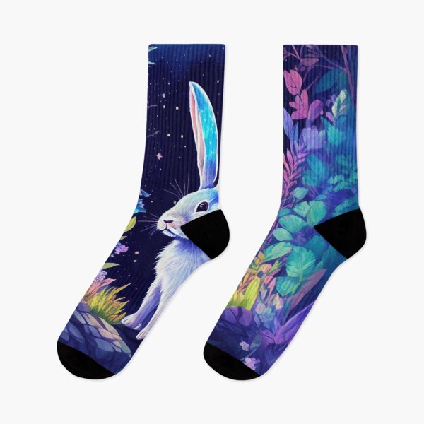 Item preview, Cute rabbit and a small waterfall where have a full moon and beautiful nature. designed and sold by ClinicalHubs.