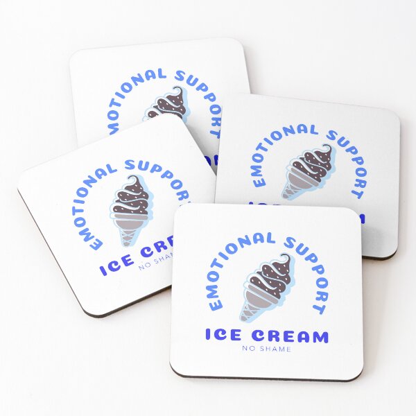 Item preview, Emotional Support Ice Cream (blue) designed and sold by AEMcTees.