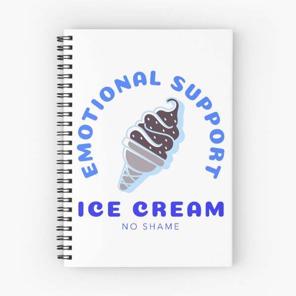 Item preview, Emotional Support Ice Cream (blue) designed and sold by AEMcTees.