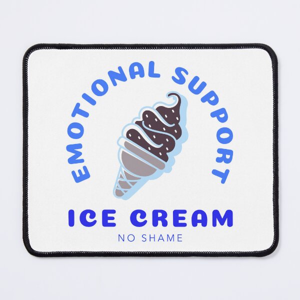 Item preview, Emotional Support Ice Cream (blue) designed and sold by AEMcTees.
