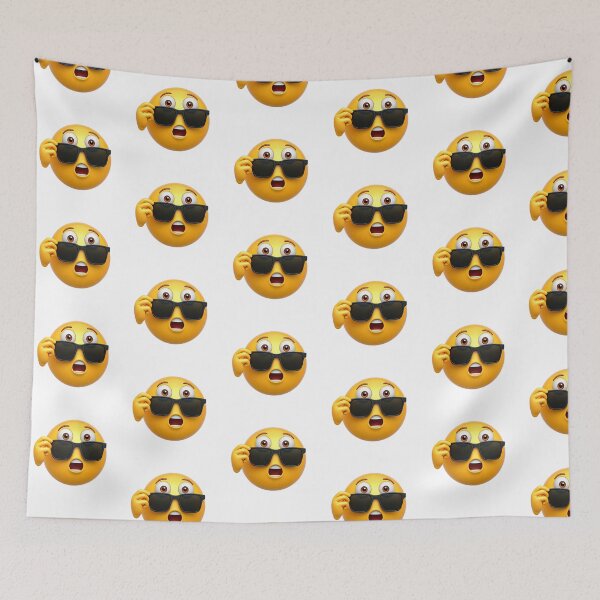 Item preview, Surprised Emoji with Sunglasses – 3D Realistic Shocked Face Expression Meme Icon designed and sold by PixelVibe782.