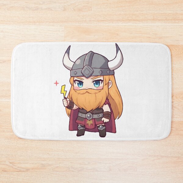 Item preview, Thor Chibi: Norse God of Thunder with Mjolnir Hammer Kawaii designed and sold by PonmeOtraShop.