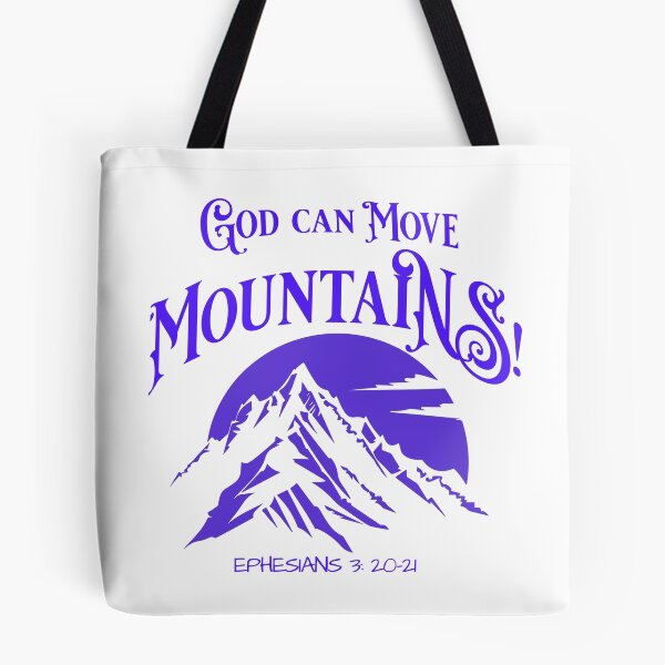Item preview, God can move Mountains! (Blue) designed and sold by DesignedbyFaith.