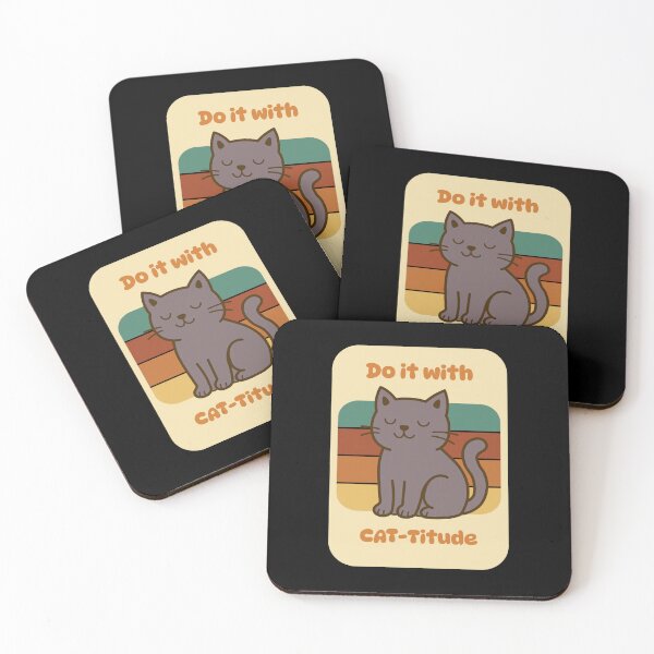 Item preview, Do it with Cat-Titude (Attitude) | Retro cat design designed and sold by P&B Digital Art.