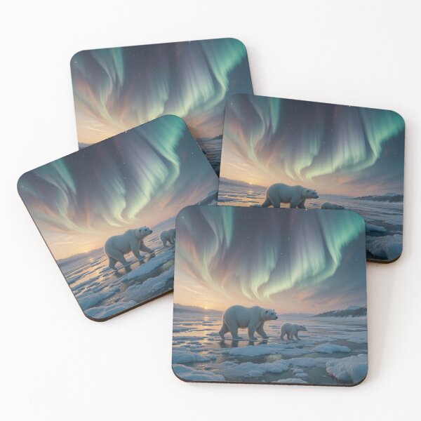 Item preview, Polar Bears Under Northern Lights designed and sold by InezPhotography.