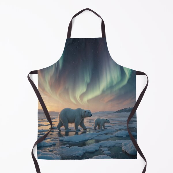 Item preview, Polar Bears Under Northern Lights designed and sold by InezPhotography.