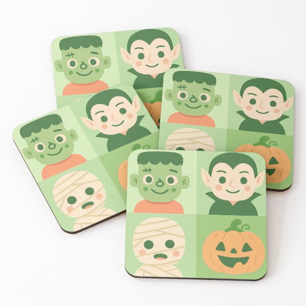 Item preview, Cute Halloween Characters Seamless Pattern | Fun Cartoon Monster, Vampire, Mummy & Pumpkin Design designed and sold by UniqueDesign751.