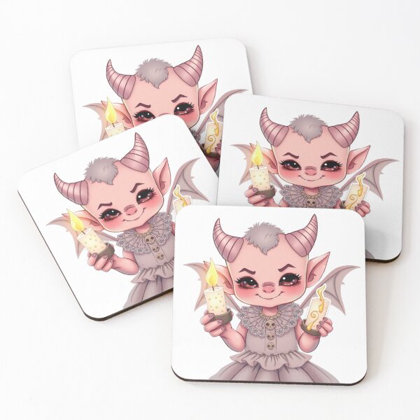 Item preview, Chibi Gothic Demon: Cute Victorian Style Candlelit Creature designed and sold by PonmeOtraShop.