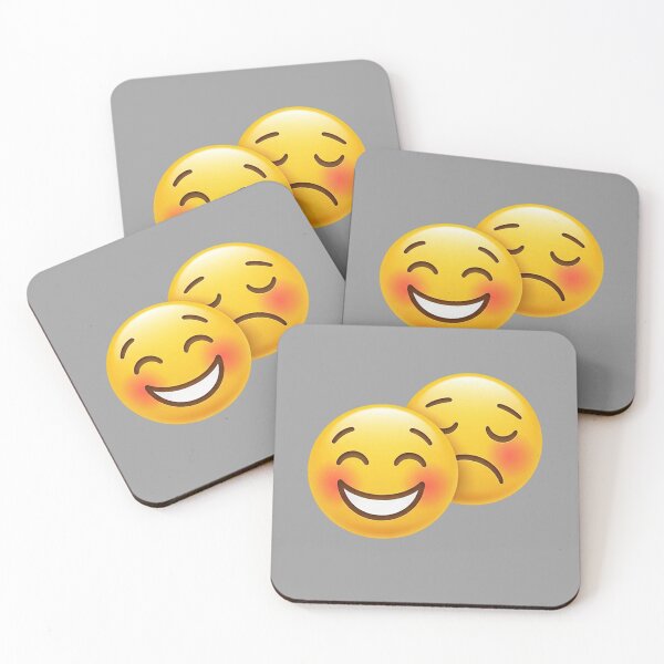 Item preview, Dual Emotion Emoji – 3D Sad Face Hidden Behind a Happy Mask Illustration designed and sold by PixelVibe782.