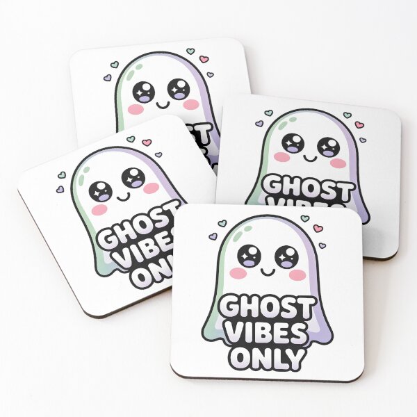 Item preview, Cute Kawaii Ghost Vibes Only Illustration designed and sold by StormVape.