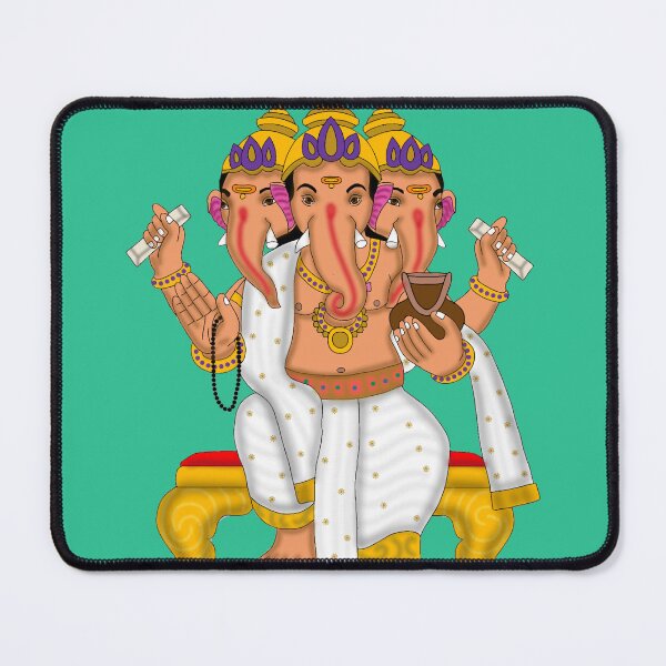 Item preview, Trimukhi Ganesha Drawing designed and sold by Harshit_Digital_Arts.