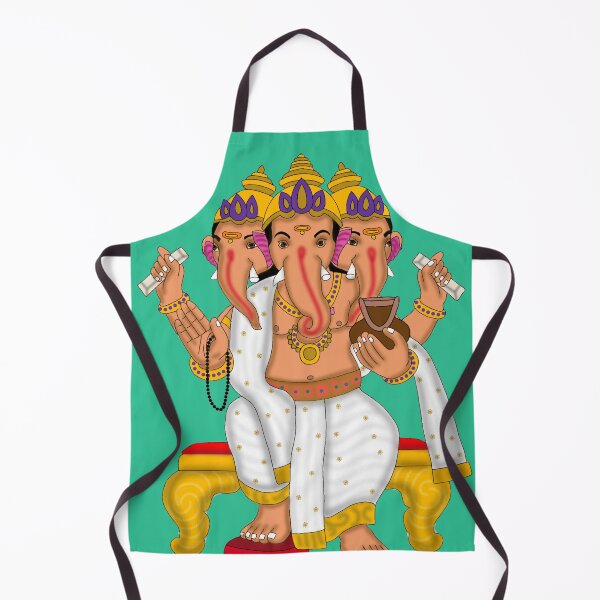 Item preview, Trimukhi Ganesha Drawing designed and sold by Harshit_Digital_Arts.