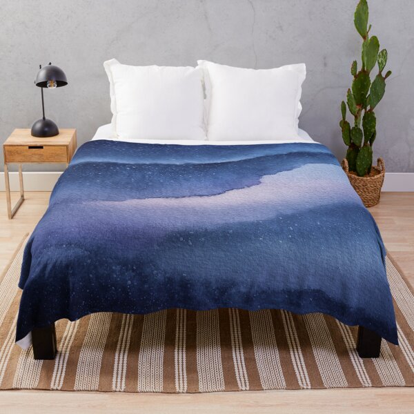 Item preview, Midnight Sky Watercolor | Abstract Night Landscape Painting designed and sold by solynneart.