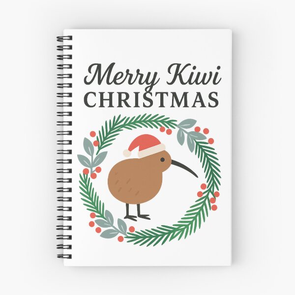 Artikelvorschau, Frohe Kiwi-Weihnachten – Niedliches neuseeländisches Feiertagsdesign | Festliche Kunst mit Kiwi-Vogelkranz entworfen und verkauft von ByEve24.
