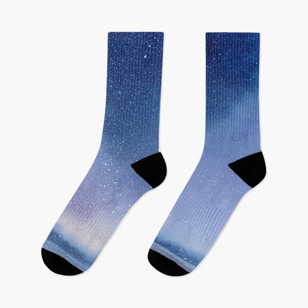Item preview, Snowfall Under Winter Sky | Dreamy Blue Night Watercolor designed and sold by solynneart.