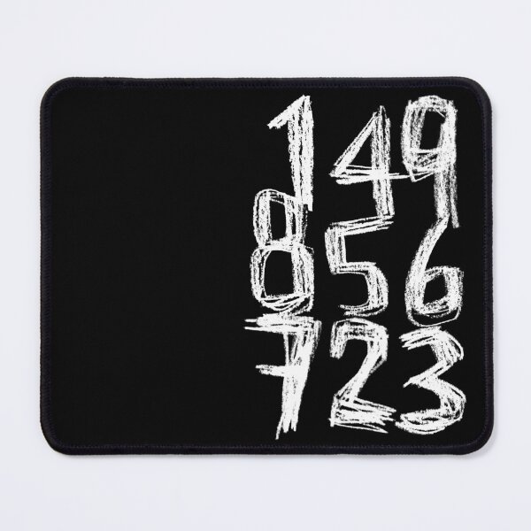 Item preview, Random White Numbers Numberblock designed and sold by badlydrawnbabe.