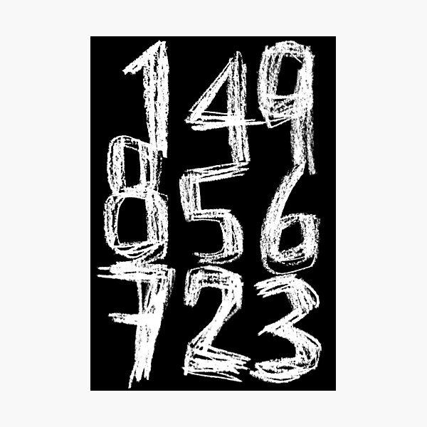 Item preview, Random White Numbers Numberblock designed and sold by badlydrawnbabe.