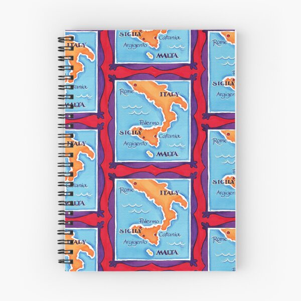 Item preview, Map of Italy, Sicily and Malta as a Watercolour illustration designed and sold by Dani Vittz.