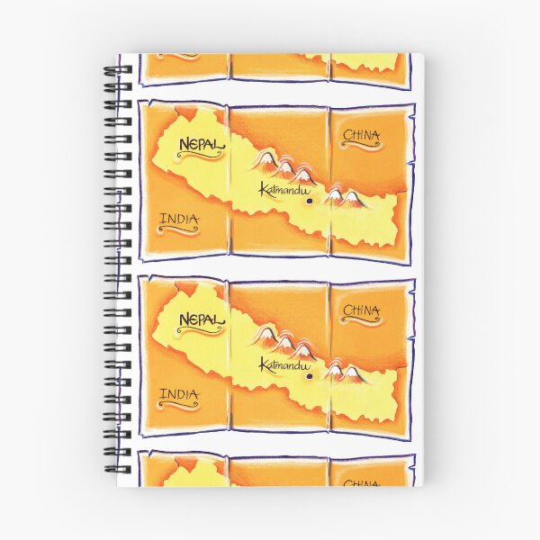 Item preview, Watercolour illustration of map of Nepal designed and sold by Dani Vittz.