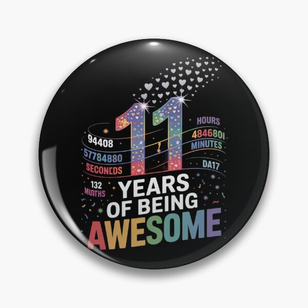 Item preview, 11 Years Of Being Awesome 11th Birthday Party 132 Months  designed and sold by MathisBellanger.