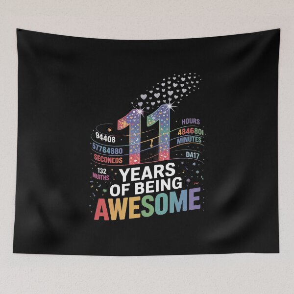Item preview, 11 Years Of Being Awesome 11th Birthday Party 132 Months  designed and sold by MathisBellanger.
