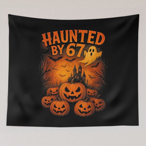 Item preview, 67 Meme Trendy Ghost Halloween Funny Six Seven Gen Alpha Z designed and sold by Lukechapma.