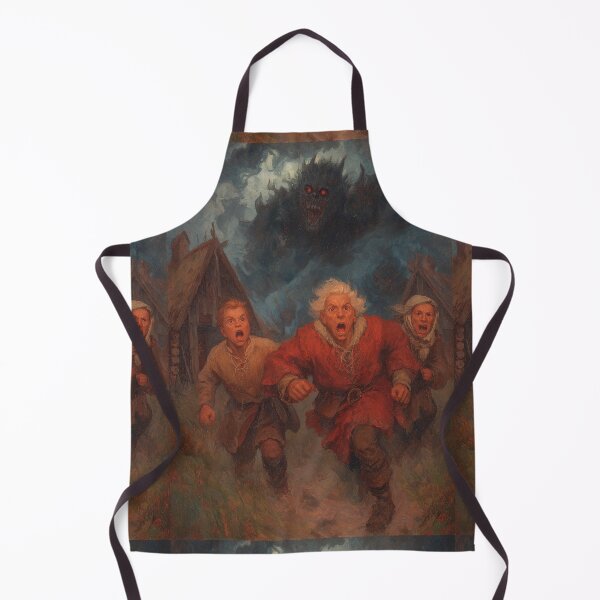 Item preview, Villagers run from the great beast of smoke. designed and sold by Piotrek0001.