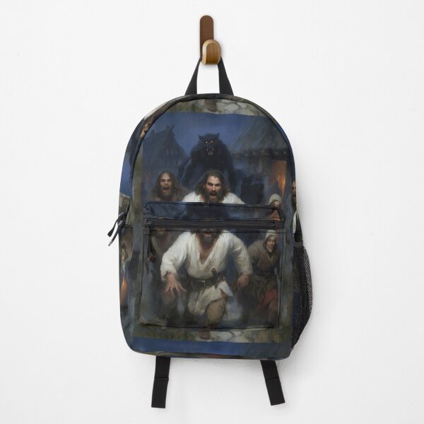 Item preview, The village runs from the monstrous midnight werewolf. designed and sold by Piotrek0001.