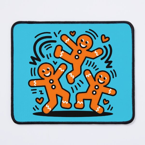 Item preview, Three Gingerbread Men in a Whirl of Holiday Fun designed and sold by SplashTastic.