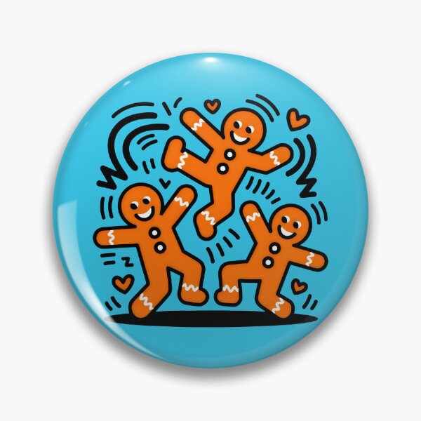 Item preview, Three Gingerbread Men in a Whirl of Holiday Fun designed and sold by SplashTastic.