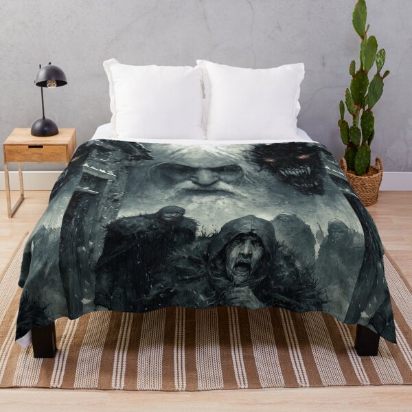 Item preview, The winter spirits watch the desperate hooded men. designed and sold by Piotrek0001.