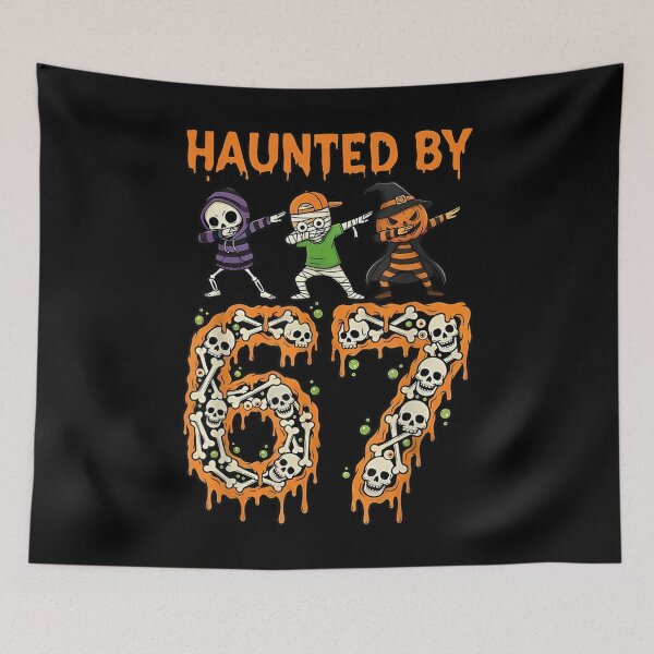 Item preview, Haunted by 6-7 Halloween Skeleton Dabbing Meme designed and sold by Lukechapma.