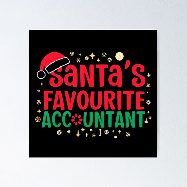 Item preview, Santa’s Favourite Accountant – Funny Christmas Accounting Design designed and sold by Graphic Therapist.