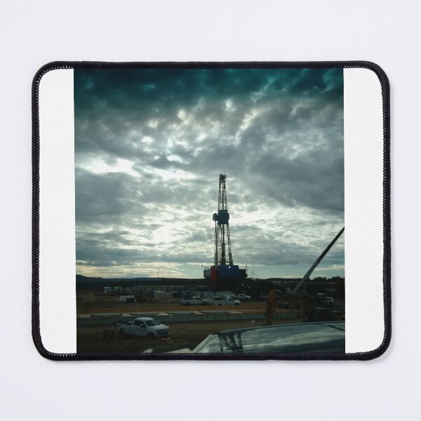 Item preview, Oilfield Rig at Dusk – Strength Beneath the Clouds designed and sold by FreedomGarage.