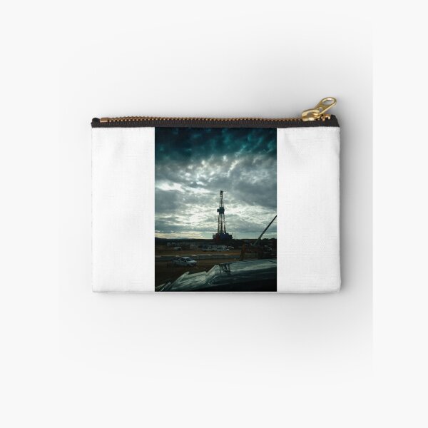 Item preview, Oilfield Rig at Dusk – Strength Beneath the Clouds designed and sold by FreedomGarage.