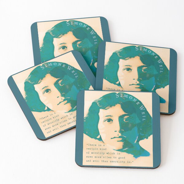 Item preview, Simone Weil quote:  There is a certain kind of morality which is even more alien to good and evil than amorality is. designed and sold by artbleed.