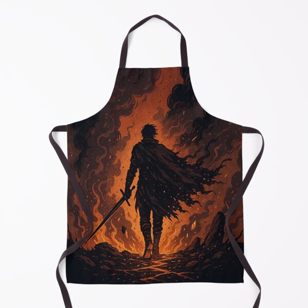 Item preview, Brave warrior walking through blazing fire designed and sold by AQMStylized.