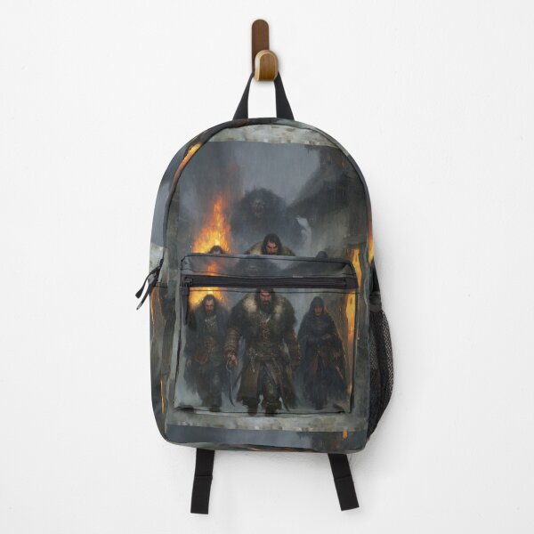 Item preview, Grim winter hunters walk away from the flames. designed and sold by Piotrek0001.
