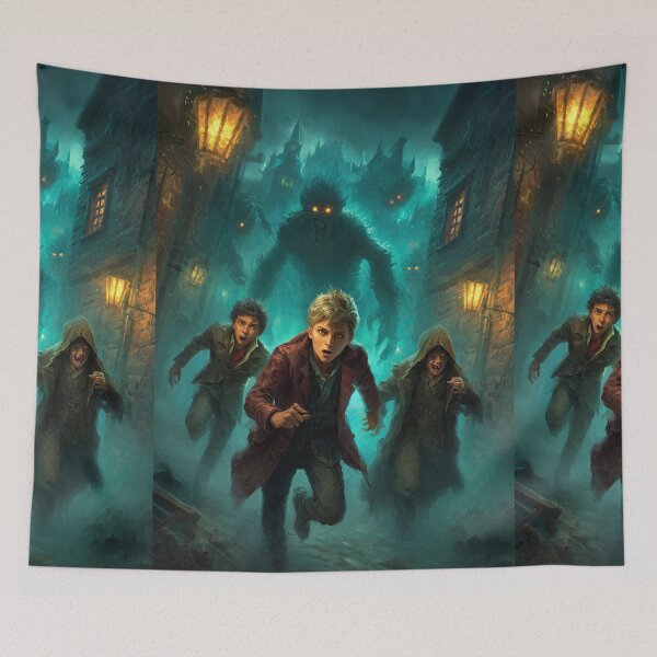 Item preview, A desperate chase through the ghoul-haunted blue alleyway. designed and sold by Piotrek0001.