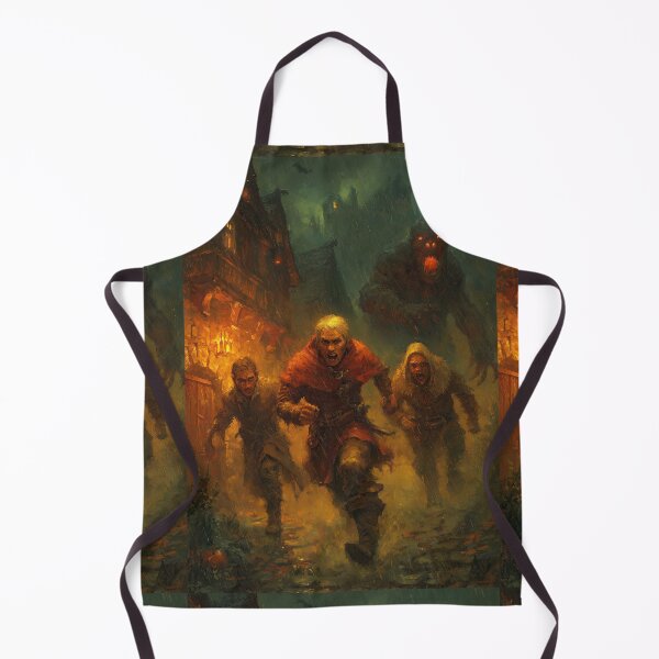 Item preview, The last villagers flee the ember-eyed monster's rage. designed and sold by Piotrek0001.