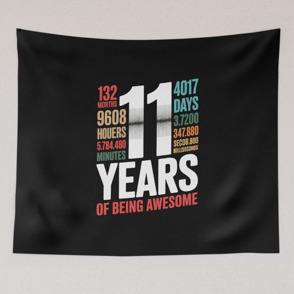 Item preview, 11th Birthday 11 Years Old 132 Months  designed and sold by MathisBellanger.
