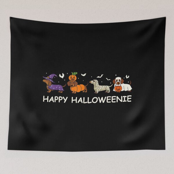 Item preview, Weiner Dog Witch Happy Halloweenie Cute Halloween Dachshund designed and sold by Lukechapma.