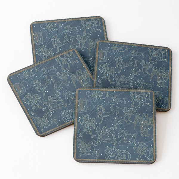 Item preview, Night Sky - Square Constellation with Gold Border designed and sold by DesignsByMom.