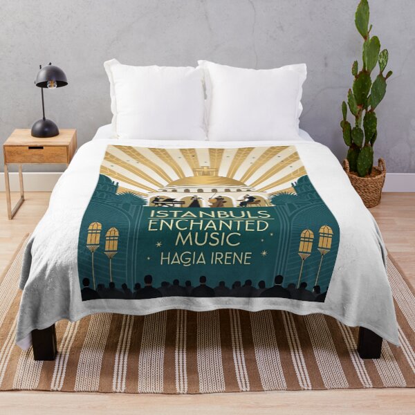 Item preview, Istanbuls Enchanted Music at Hagia Irene - Vintage Art Deco Concert Poster designed and sold by asliberry.